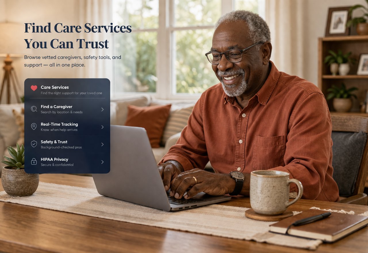 Senior using Prezivio care services